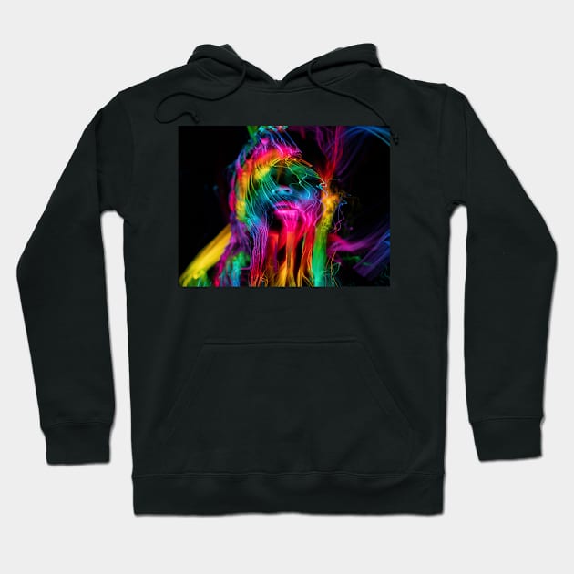 Rainbow women face Hoodie by djil13